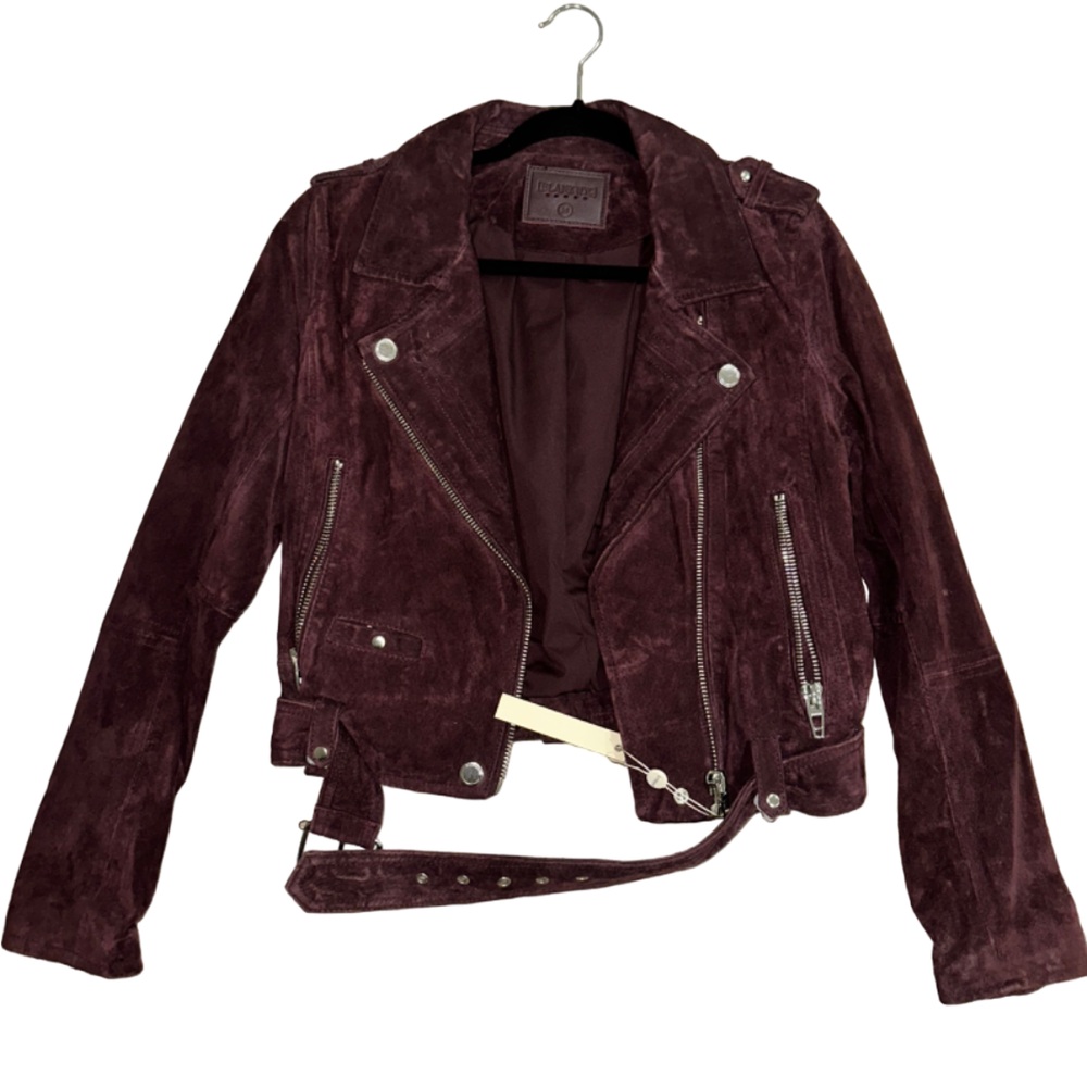Blank NYC Burgundy Leather Jacket BRAND NEW NEVER WORN
